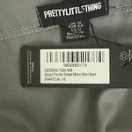 Pretty Little Thing NWT  Micro Skirt Womens 12 Gray Y2K Utility Cargo Streetwear Photo 6