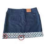 Michael Kors Denim Mini Skirt With Seashell Embellishment Size 14 Photo 4