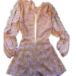 NWT women's Showpo shorts romper orange and pale pink cut out back size 8 Photo 0