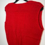 NWT 100% Shetland Wool Red Cable Knit Sweater Vest Sz Large Preppy Academia Photo 6