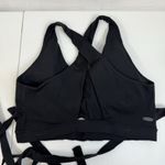 Gymshark  L Large Poise Wrap Around Bralette Sport Bra Women’s Black Low Support Photo 7