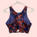 Athleta  long line conscious crop tropical sports bra sz large Photo 1
