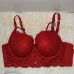 Cacique  Longline Boost Balconette Bra Bustier Style Red Lace Women’s 44C NWT Photo 4