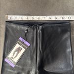 Mario Serrani Women’s  Black Faux Leather Pull On Leggings Size XS NWT Photo 7