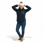 Vineyard Vines Sea View Sherpa Fleece Jacket – Black Full Zip Quilted – Size XS Photo 1