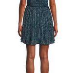 Lulus NWT Blue Metallic Mini Dress Photo 7