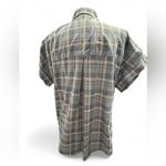 Blue and Pink Button Down Shirt Classic Plaid Design Size L Photo 2