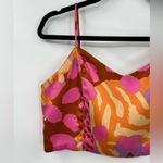 Christian LaCroix Crop Top Colorful Animal Print Art Ruched Back Y2K Size Large Photo 2