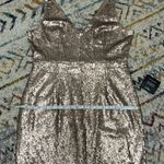 Lulus  Champagne Bronze Sequin‎ Dress - Size XL hoco prom Photo 8