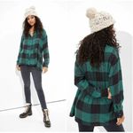 American Eagle AE Oversized Babydoll Plaid Shirt Photo 10