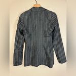 Betsey Johnson Vintage 90’s  Black Linen Striped Blazer Jacket size Small Photo 6