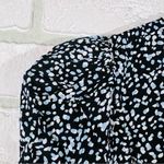 The Kooples Short Sleeve Wrap Patterned Mini Wrap Dress in Blue and Black Size 0 Photo 5