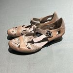 RIEKER Black Leather Mary Janes Size 38/8 B36 Tan Photo 1