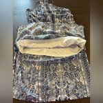 One Clothing  Navy and White Halter Dress Women’s Size Medium Photo 3