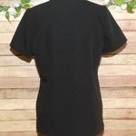 FIGS  Technical Collection Scrubs Black V Neck Top Size S Short Sleeve Side Slit Photo 5