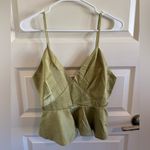 Lulus NWT Lulu’s Olive Green Cropped Dressy Tank Top Photo 1
