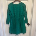 J.Crew  Green V-neck Lace Dress Size 14 Photo 2