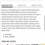 Keepsake  Such Great Heights Animal Print Dress Photo 12