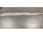 Panetta Earrings & Matching Necklace Set Silver Tone Crystal Bridal 90s Photo 5