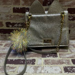 Betsey Johnson Silver Cat Crossbody Bag Photo 0