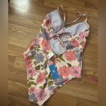 Cupshe Floral Ruched V Neck Criss Cross One Piece Swimsuit Size Medium Photo 8