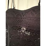 Lookbook Store NEW  black mesh bathing suit, swimsuit, removable straps size 6 Photo 2