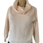 ZARA  Knit Women’s Cowl Neck Sweater Beige Small Lightweight Long Sleeve Cozy Photo 0