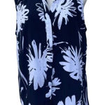 Avenue  Floral Sleeveless Blouse‎ Womens Size Blue White Flowers Asymmetrical Hem Photo 0