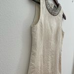 Topshop  Embellished Ivory Jacquard Mini Dress size 8 Photo 4