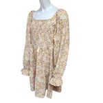 Simply Southern NWT  Tan Fields Floral Long Sleeve Babydoll Dress (L) Photo 1
