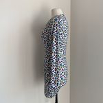 Leopard Print Sleep Romper Womens Sz Small White Multi Color Cozy Sleepwear Photo 3