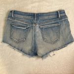 Wax Jean Blue Distressed Jean Shorts Raw Hem Photo 7