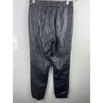 Kendall + Kylie Black Faux Leather Jogger Pants Women’s Size S PU Elastic Waist Photo 3