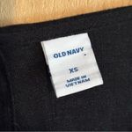 Old Navy Black Long Sleeve Linen Blend Wrap Front Tie Jumpsuit Sz XS Photo 5