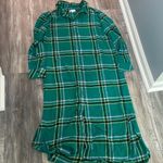PajamaGram Green Plaid Full Length Nightgown Size M Photo 0
