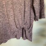 Chelsea & Theodore Twist Hem Brushed Knit Sweater Heather Marled Pink Size XXL Photo 3