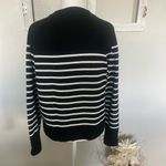 ZARA  Black And White Nautical Ribbed Knit Sweater Photo 2