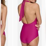 DKNY NWT $79 Tie-Back Halter-Style One-Piece Swimsuit M Photo 2