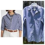 Heritage 1981 Medium Blue & White Striped Button Up Photo 1