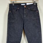 Loft  NWT Black Metallic Shimmer Glitter Skinny Jeans Photo 4