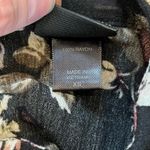 Daytrip  High Neck Long Sleeve Black Floral Blouse with Lace Keyhole Size XS Photo 3