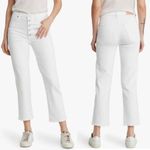 7 For All Mankind  Exposed Button High Waist Crop
Straight Leg Jeans Size 31 Photo 4