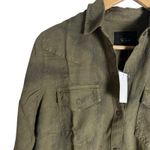 Rails  Sandra Olive Green Western Long Sleeve Button Front Linen Shirt Dress XS Photo 6
