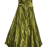 Jessica McClintock Vintage Gunne Sax Strapless Olive‎ Green  Formal Dress Gown Photo 0