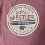 None WHISTLER CANADA Long Sleeve Graphic T Shirt Mauve Cotton UNISEX Size Medium Photo 8