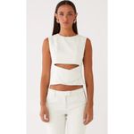 Peppermayo NWT  Cyra Wrap Top in Ivory US Sz. 6 Photo 2