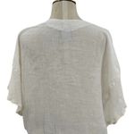 Sunday Saint Tropez Coverup Dress Linen Dolman Sleeve Smocked Cream One Size White Size undefined Photo 10
