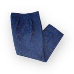 St. John  Collection ᪥ Luxe Metallic Brocade Dress Pants ᪥ Cobalt Blue ᪥ 12 Large Photo 2