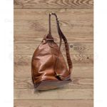 Morgan Taylor  Tan Leather Backpack Photo 2