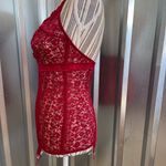 Victoria's Secret  Red All Lace Nightie Halter Babydoll Bodycon Garters XS new Photo 4